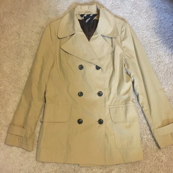 Tommy Hilfiger Double Breasted Cotton Blend Coat - Picture 11 of 16